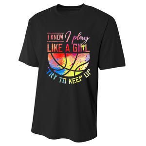 funny quote I Know I Play Like A  Basketball Performance Sprint T-Shirt