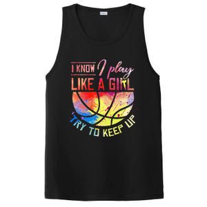 funny quote I Know I Play Like A  Basketball PosiCharge Competitor Tank