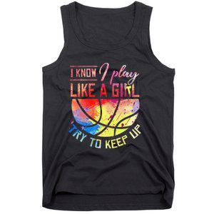 funny quote I Know I Play Like A  Basketball Tank Top