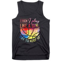 funny quote I Know I Play Like A  Basketball Tank Top