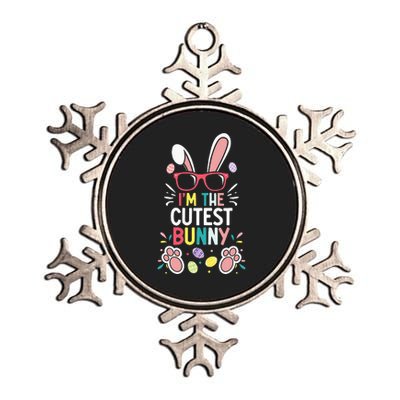 funny quotes I'm The Cutest Bunny Easter Squad Metallic Star Ornament