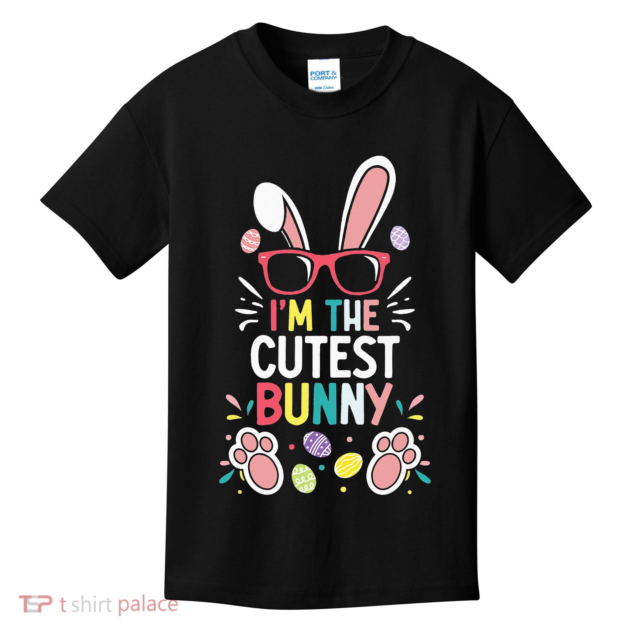 funny quotes I'm The Cutest Bunny Easter Squad Kids T-Shirt
