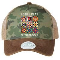 Funny Quilting I Still Play With Blocks Quilt Legacy Tie Dye Trucker Hat