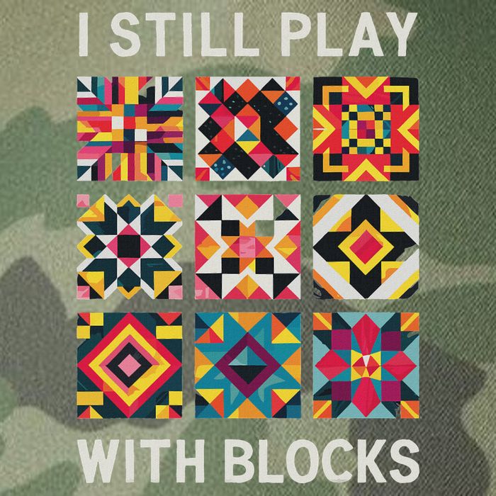 Funny Quilting I Still Play With Blocks Quilt Legacy Tie Dye Trucker Hat