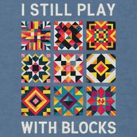 Funny Quilting I Still Play With Blocks Quilt Garment-Dyed Sweatshirt