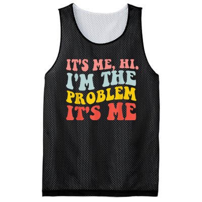 Funny Quote It's Me Hi I'm the Problem It's Me Mesh Reversible Basketball Jersey Tank