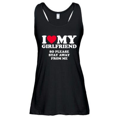 Funny Quote I Love My Girlfriend So Please Stay Away From Me Ladies Essential Flowy Tank