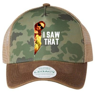 Funny Quote Jesus Meme I Saw That Christian God Legacy Tie Dye Trucker Hat