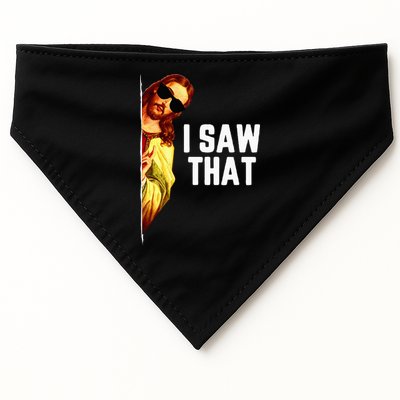 Funny Quote Jesus Meme I Saw That Christian God USA-Made Doggie Bandana