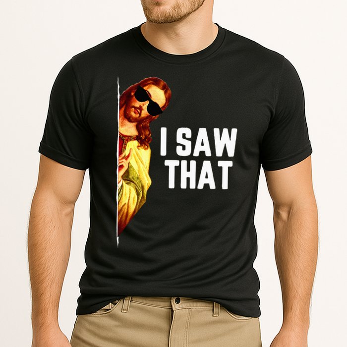 Funny Quote Jesus Meme I Saw That Christian God Cooling Performance Crew T-Shirt