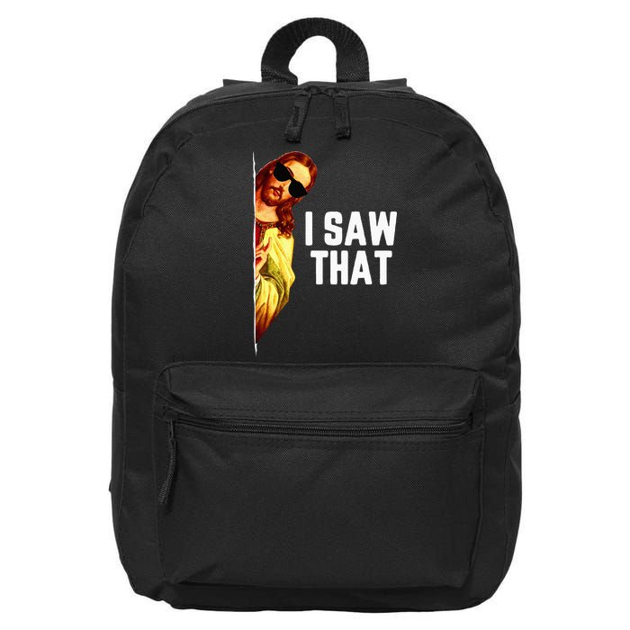 Funny Quote Jesus Meme I Saw That Christian God 16 in Basic Backpack
