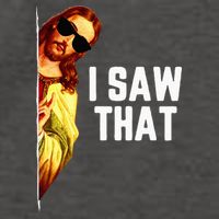Funny Quote Jesus Meme I Saw That Christian God Vector Backpack