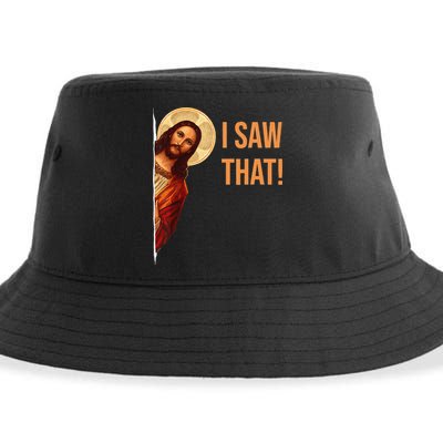 Funny Quote Jesus Meme I Saw That Christian Sustainable Bucket Hat