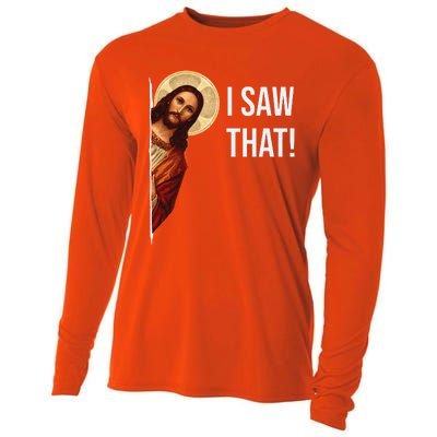 Funny Quote Jesus Meme I Saw That Christian Gift Cooling Performance Long Sleeve Crew