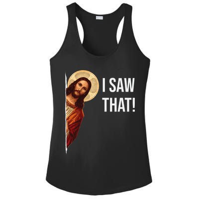 Funny Quote Jesus Meme I Saw That Christian Gift Ladies PosiCharge Competitor Racerback Tank