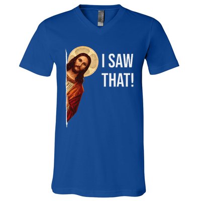 Funny Quote Jesus Meme I Saw That Christian Gift V-Neck T-Shirt