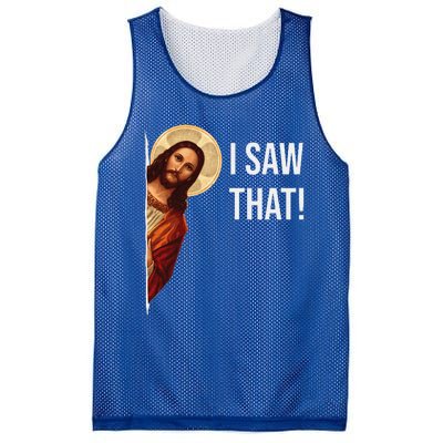 Funny Quote Jesus Meme I Saw That Christian Gift Mesh Reversible Basketball Jersey Tank