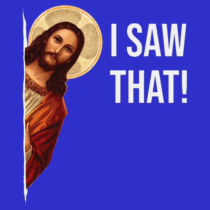 Funny Quote Jesus Meme I Saw That Christian Gift Women's V-Neck T-Shirt