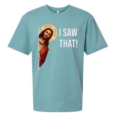 Funny Quote Jesus Meme I Saw That Christian Gift Sueded Cloud Jersey T-Shirt