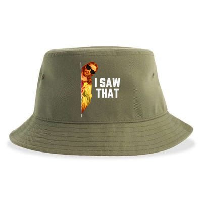 Funny Quote Jesus Meme I Saw That Christian God Gift Sustainable Bucket Hat