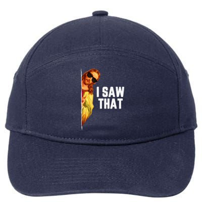 Funny Quote Jesus Meme I Saw That Christian God Gift 7-Panel Snapback Hat