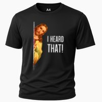 Funny Quote Jesus Meme I Heard That Christian God Cooling Performance Crew T-Shirt