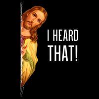 Funny Quote Jesus Meme I Heard That Christian God Cooling Performance Crew T-Shirt