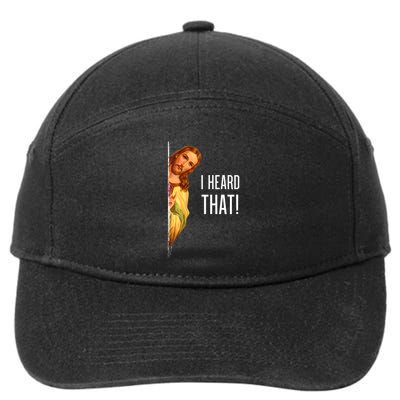Funny Quote Jesus Meme I Heard That Christian God 7-Panel Snapback Hat