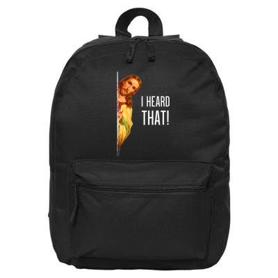 Funny Quote Jesus Meme I Heard That Christian God 16 in Basic Backpack