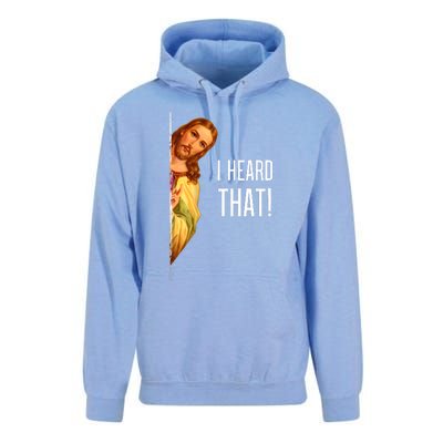 Funny Quote Jesus Meme I Heard That Christian God Unisex Surf Hoodie