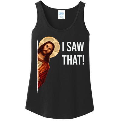 Funny Quote Jesus Meme I Saw That Christian Ladies Essential Tank