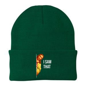 Funny Quote Jesus Meme I Saw That Christian God Knit Cap Winter Beanie