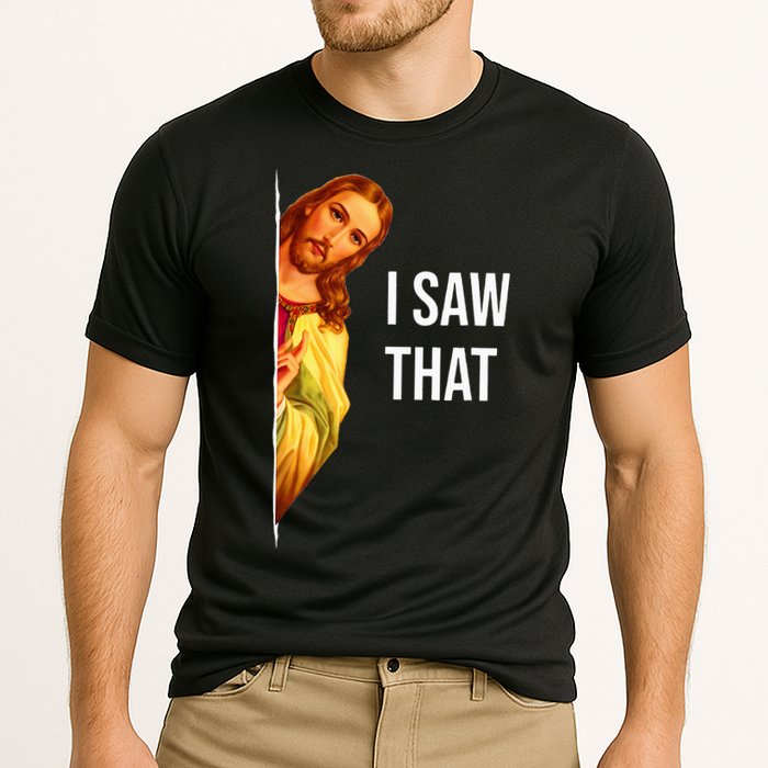 Funny Quote Jesus Meme I Saw That Christian God Cooling Performance Crew T-Shirt