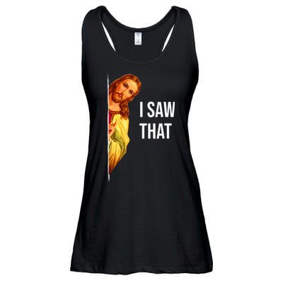 Funny Quote Jesus Meme I Saw That Christian God Ladies Essential Flowy Tank