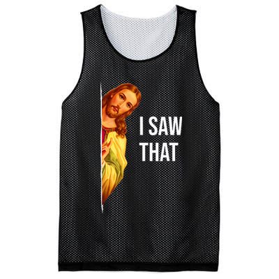 Funny Quote Jesus Meme I Saw That Christian God Mesh Reversible Basketball Jersey Tank