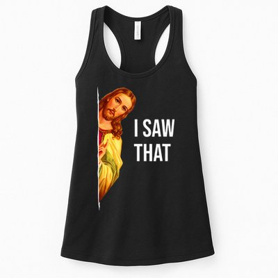 Funny Quote Jesus Meme I Saw That Christian God Womens Tank Top