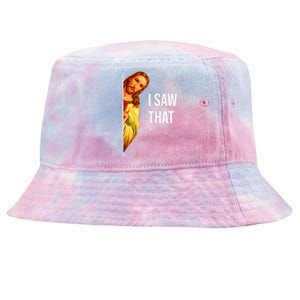 Funny Quote Jesus Meme I Saw That Christian God Tie-Dyed Bucket Hat