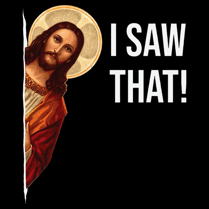 Funny Quote Jesus Meme I Saw That Christian Drawstring Bag
