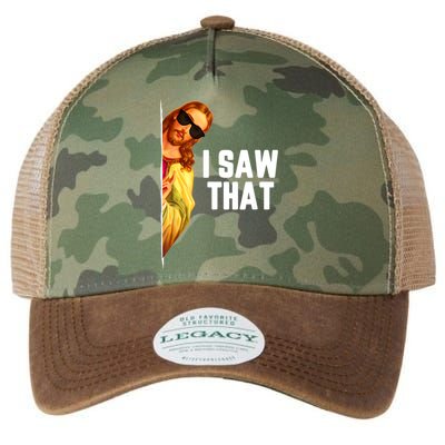 Funny Quote Jesus Meme I Saw That Christian God Legacy Tie Dye Trucker Hat