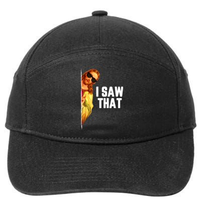 Funny Quote Jesus Meme I Saw That Christian God 7-Panel Snapback Hat