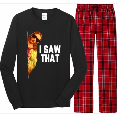 Funny Quote Jesus Meme I Saw That Christian God Long Sleeve Pajama Set