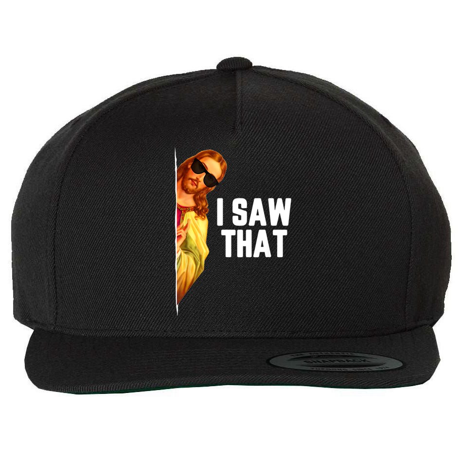 Funny Quote Jesus Meme I Saw That Christian God Wool Snapback Cap