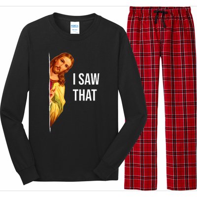 Funny Quote Jesus Meme I Saw That Christian God Long Sleeve Pajama Set