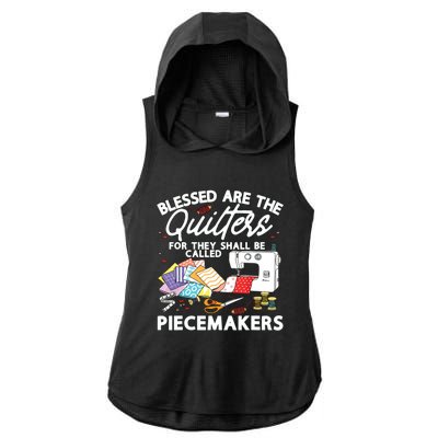 Funny Quilting Knitting Lover Sewing Quilter Quilting Ladies PosiCharge Tri-Blend Wicking Draft Hoodie Tank