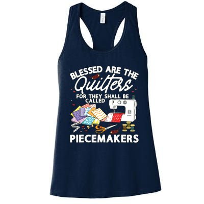 Funny Quilting Knitting Lover Sewing Quilter Quilting Women's Racerback Tank