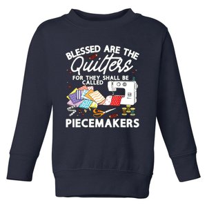 Funny Quilting Knitting Lover Sewing Quilter Quilting Toddler Sweatshirt