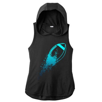 Football Quarterback Lineman Ladies PosiCharge Tri-Blend Wicking Draft Hoodie Tank