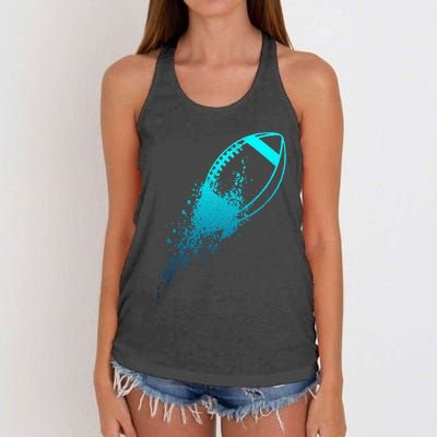 Football Quarterback Lineman Women's Knotted Racerback Tank