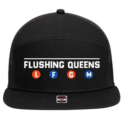 Flushing Queens LFGM 7 Panel Mesh Trucker Snapback Hat