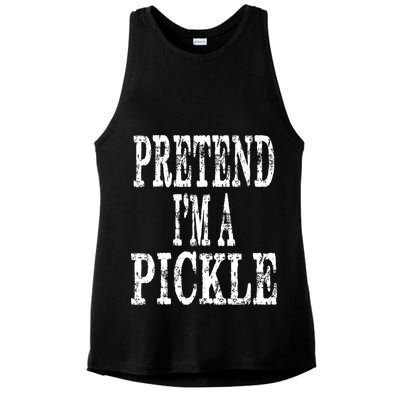 Funny Quick Lazy Easy Halloween Costume Pretend Im A Pickle Ladies PosiCharge Tri-Blend Wicking Tank